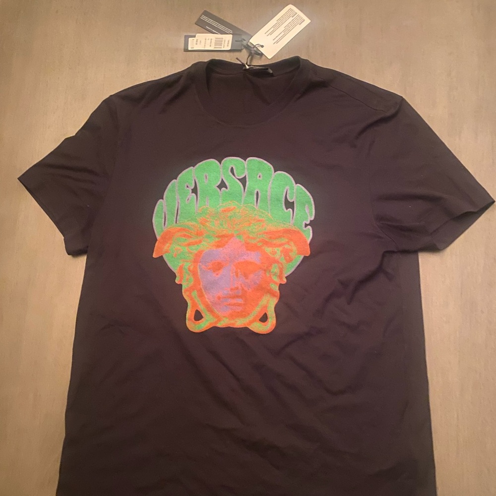 Versace Small Black Medusa Music T-Shirt